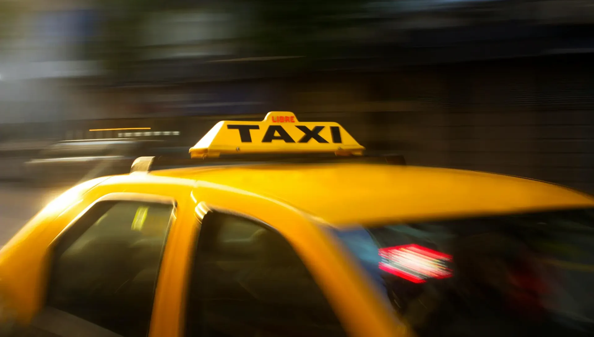 Moving Taxi Cab